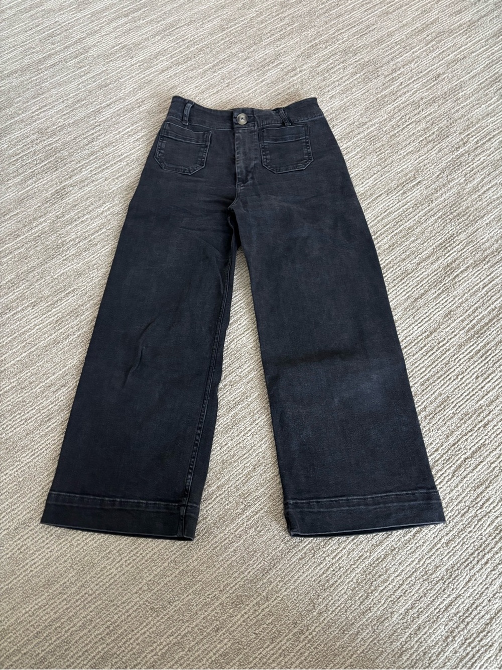 Maeve Anthropologie Women's Wide Leg Black Jeans